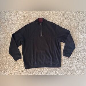 Tommy Bahama Black Zip-Up Sweater